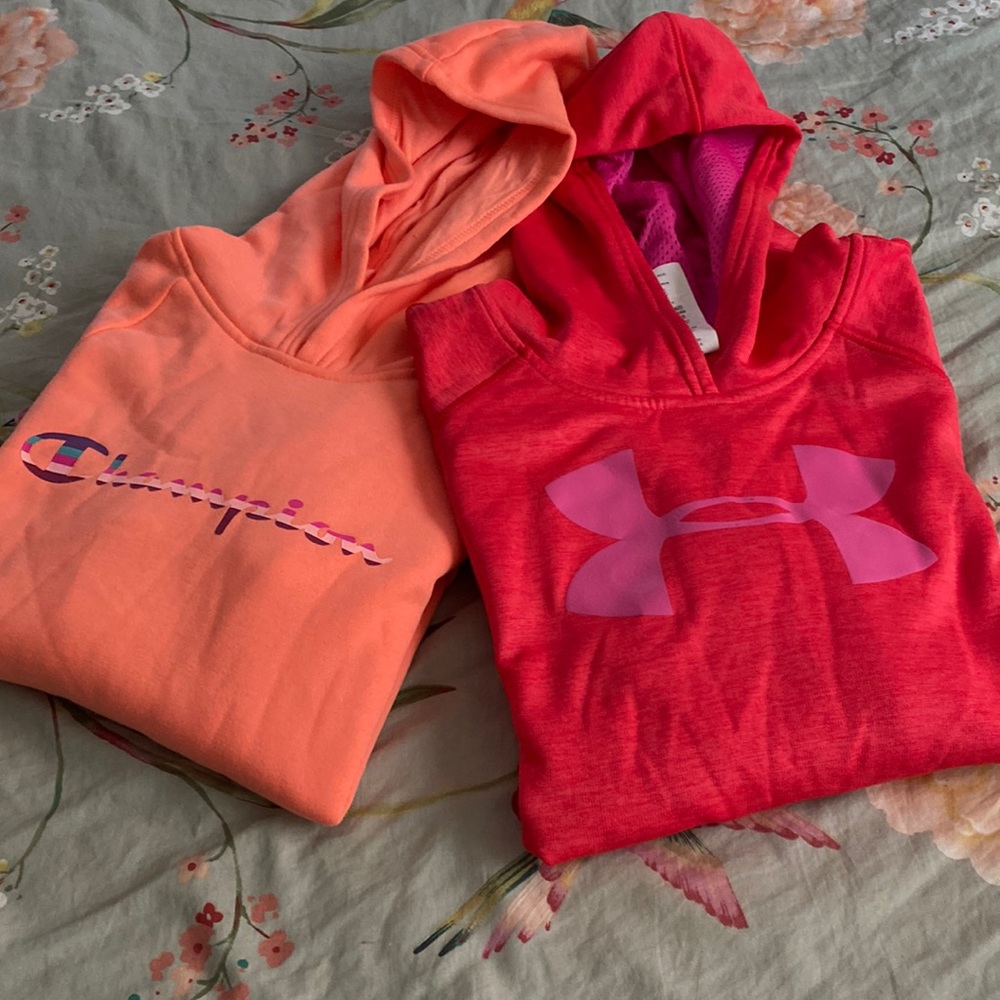 Two hoodies from Under Armour and Champion New